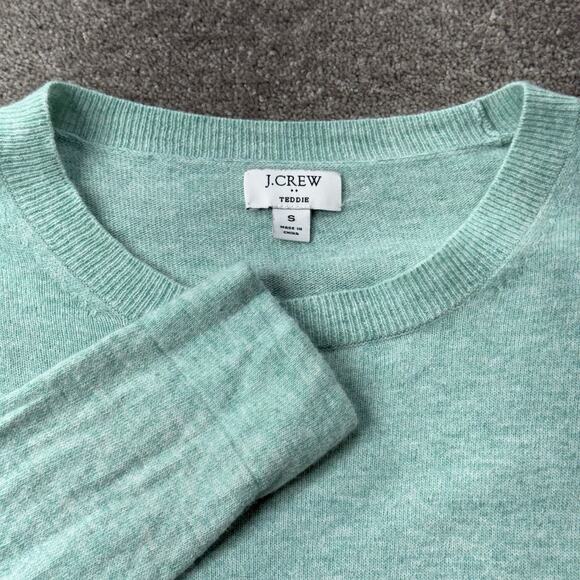 J.CREW Sweaters - J.Crew Factory Teddie Sweater Women’s Small Mint Green Cotton Wool Blend F5199